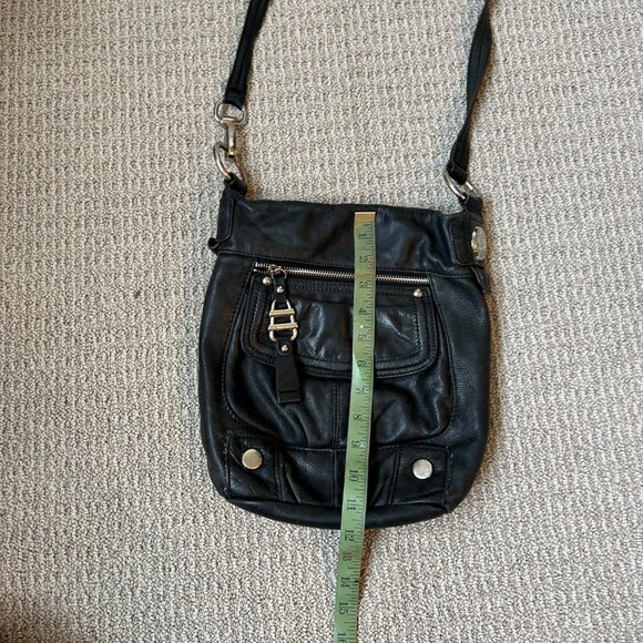 B. Makowsky Black Leather Crossbody - Picture 7 of 9